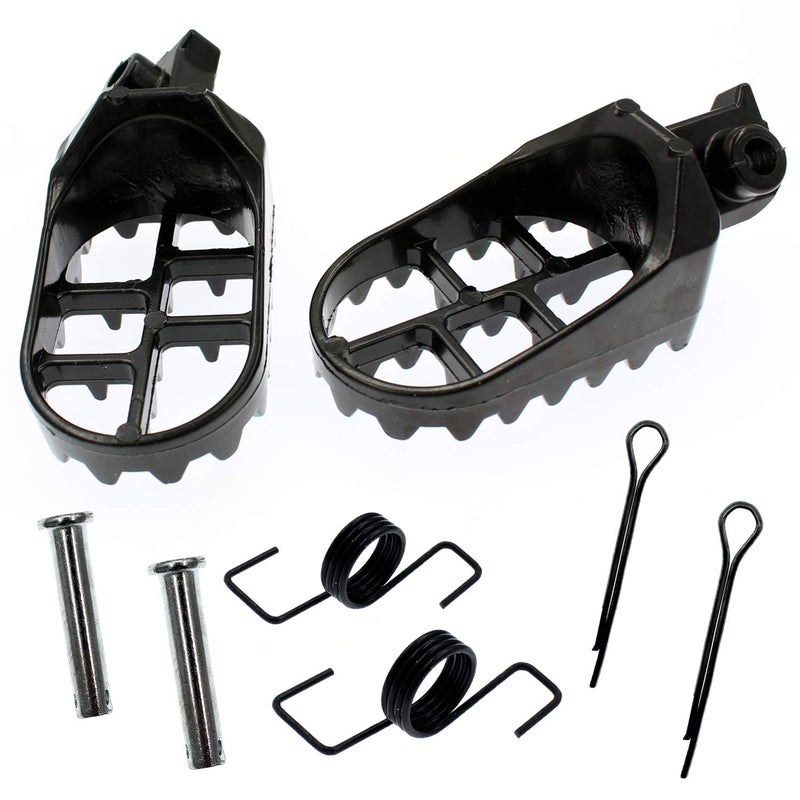 YOFMOO PW50 PW80 Foot Pegs Rest Footpegs Compatible with Yamaha PW 50 80 BW80 1981-2015 DT50 RT100 RT180 T225S TT225T TTR110 TTR50E TTR90 TW200 WR200 WR250 WR500 XT225 XT250 XT350 XT600 YZ125 Black - Image 5